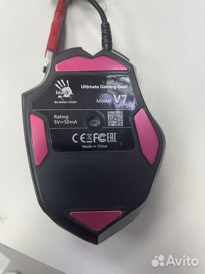 Мышь проводная A4Tech Bloody V7 черный