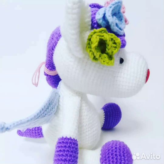Вязаная игрушка Пегас