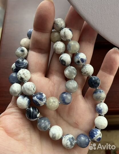 Бусы из натурального камня Содалит