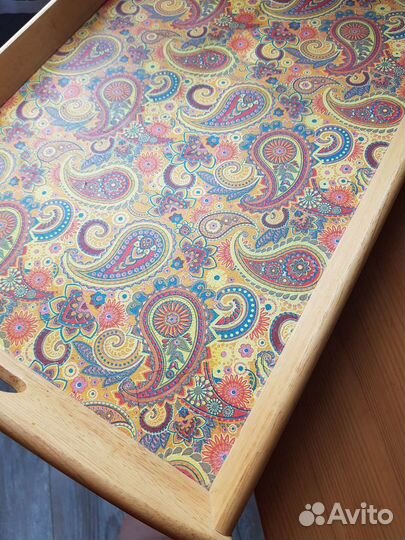 Большой деревянный поднос икея