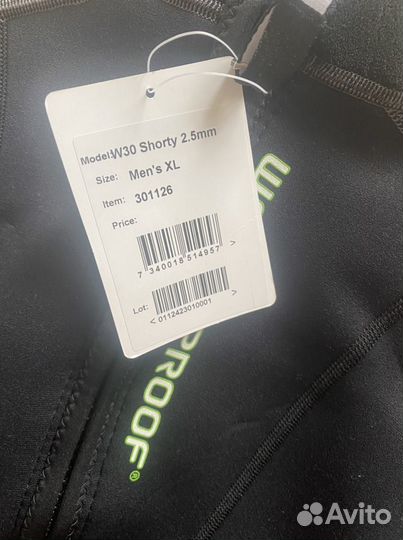 Гидрокостюм мужской XL waterproof w30 2.5 мм