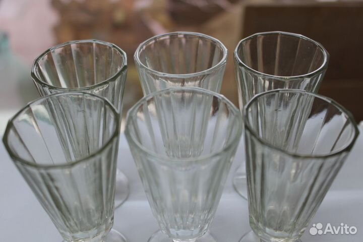 Рюмки лафитники граненые, стопки водочные СССР