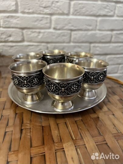 Рюмки коньячные СССР с подносом