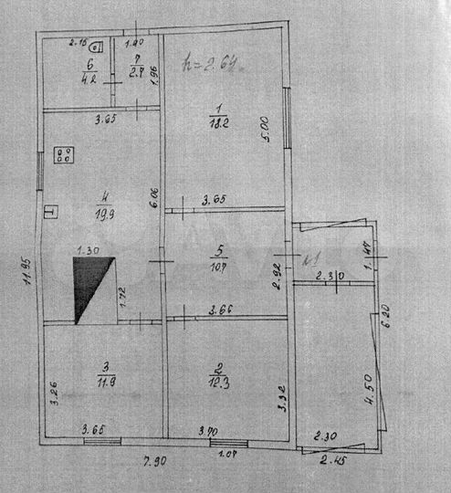 3-к. квартира, 79,9 м², 1/1 эт.