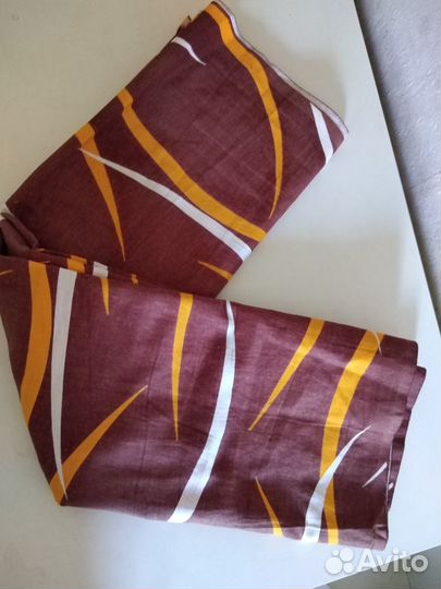 Ткань сиренево-коричн-го цвета с цветными дугами