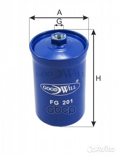 FG 201 Фильтр топливный audi 100/A6 82-97 FG 201