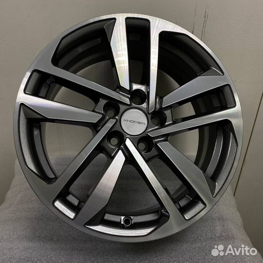 Литые диски R16 5/100 Khomen Wheels 1612 Gray-FP