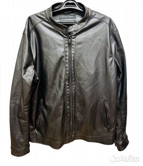 Кожаная куртка Zara XXL
