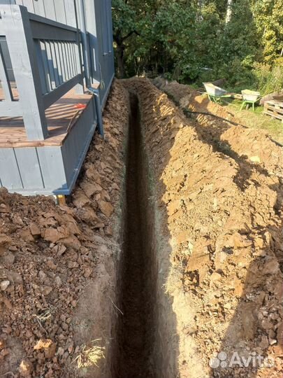 Копка траншей вручную