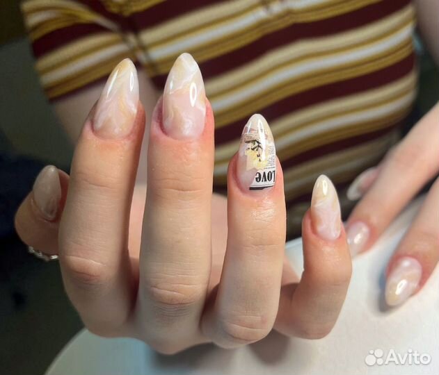 Маникюр+укрепление+гель лак