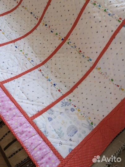 Лоскутное детское одеяло пэчворк ручной работы
