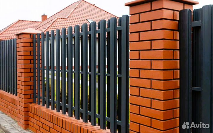 Забор из евроштакетника 50 метров