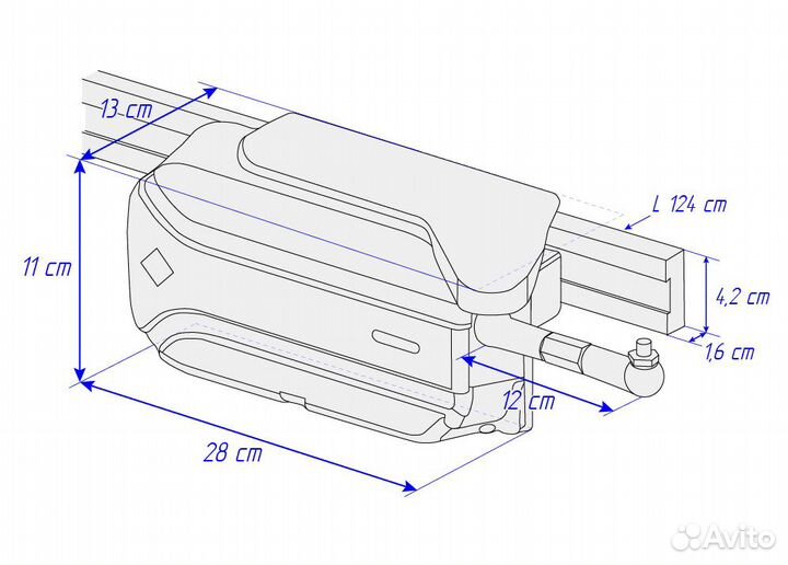 Электропривод двери ГАЗЕЛЬ, Atlant, Sprinter Boxer