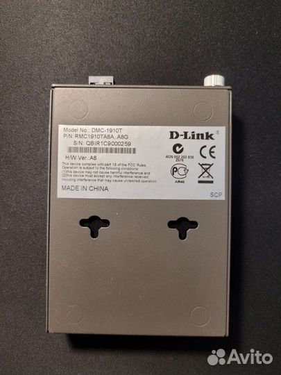 Медиаконвертер d-link dmc-1910t