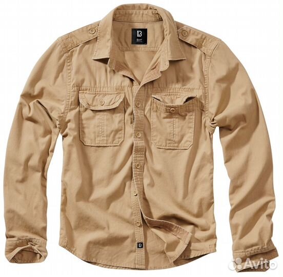Brandit рубашка Vintage Shirt longsleeve camel