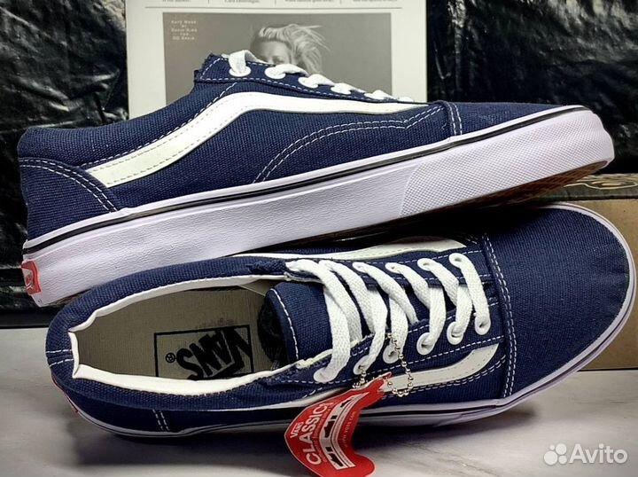 Кеды vans синие