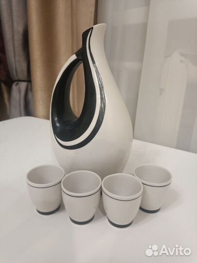 Кувшин. Штоф набор с рюмками СССР. Сысерть то