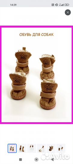 Зимние сапожки для собак