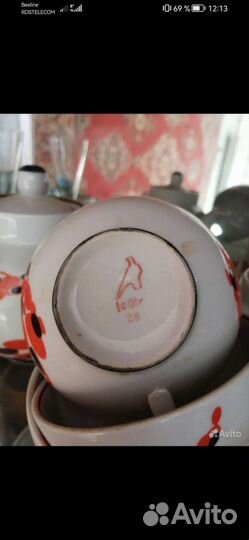 Сервиз чайный кофейный СССР статуэтки