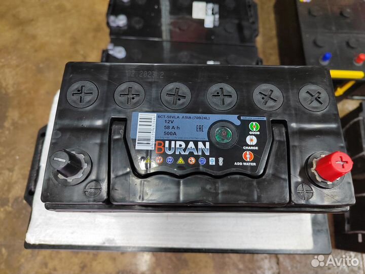 Аккумулятор buran 58 Ач 500 А обр
