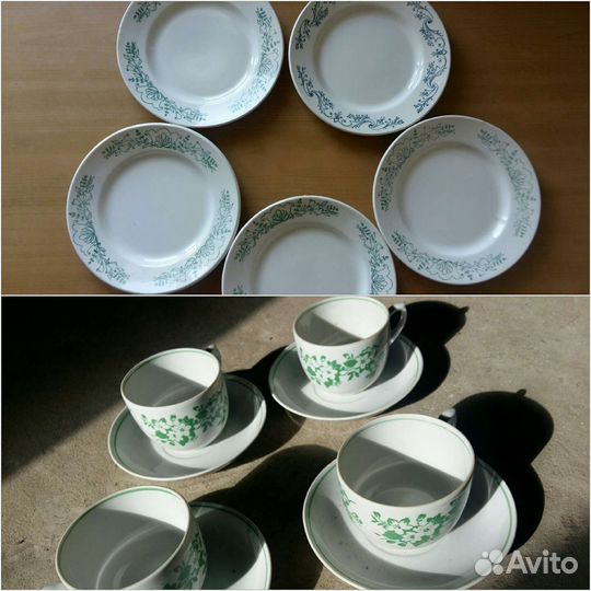 5 Тарелок, 4 Блюдца, 4 Чашки