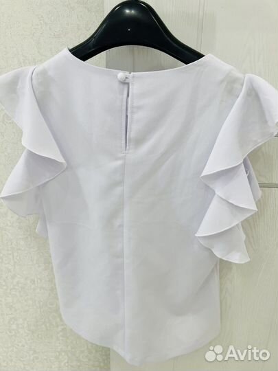 Блузка белая для девочек 146 размер