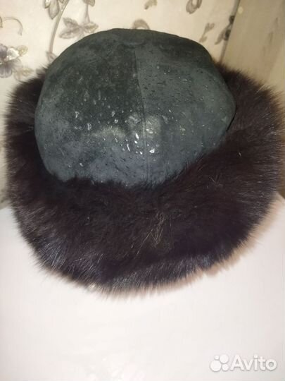 Шапка женская с натуральным мехом