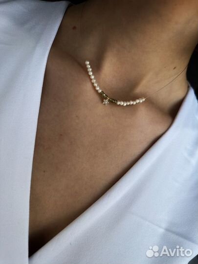 Чокер на леске на шею