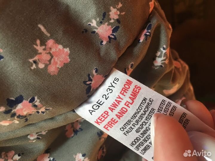 Парка для девочки зима matalan 2,3 года
