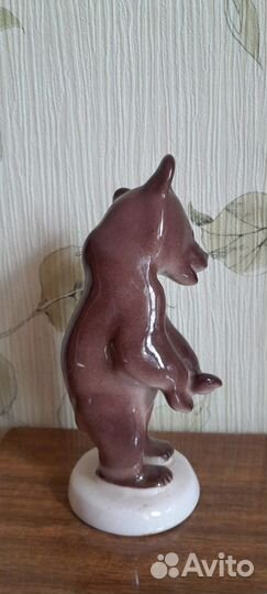 Фарфоровая статуэтка мишка. лфз знак качества СССР