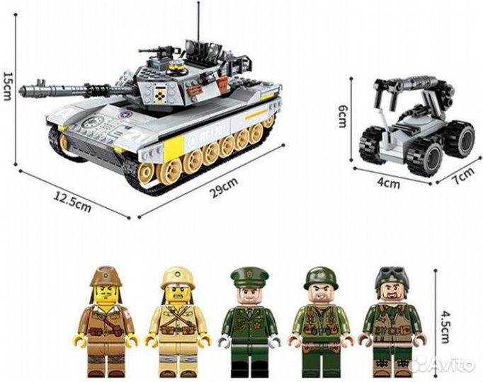 Конструктор Qman 1721 Боевой танк