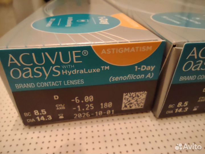 Линзы acuvue oasys hydraluxe astigmatism