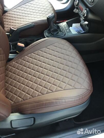 Чехлы на сиденья Киа Рио 4 Экокожа Ромб