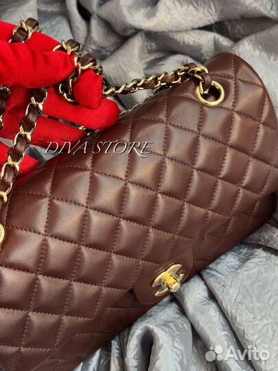 Сумка Chanel classic flap коричневая