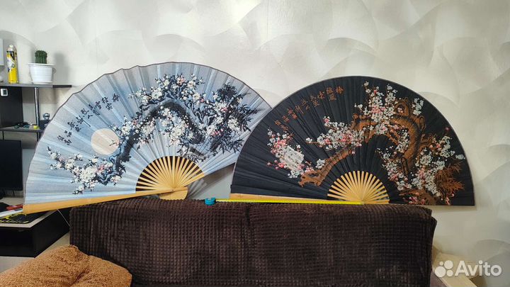 Веер 2шт для интерьера