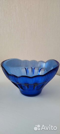 Салатник синее стекло СССР