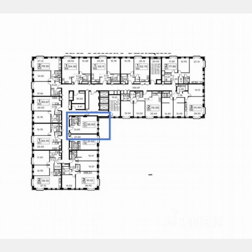 Апартаменты-студия, 35,5 м², 8/23 эт.
