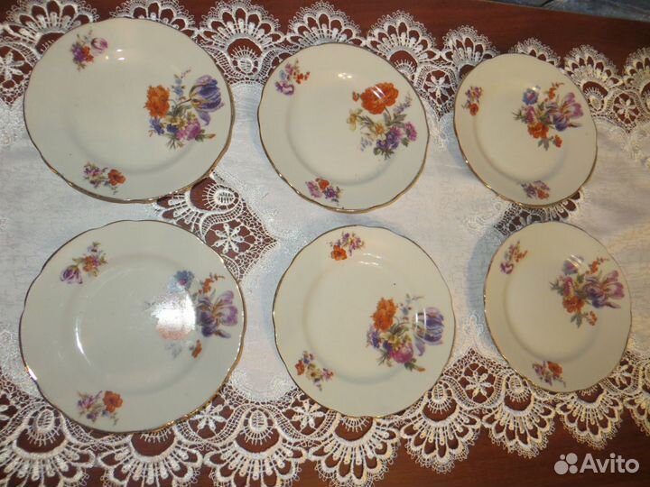Тарелки фарфор Пролетарий Бронницы 1920-1930гг