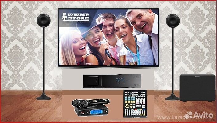 Караоке комплект AST Mini с акустикой до 45 кв.м