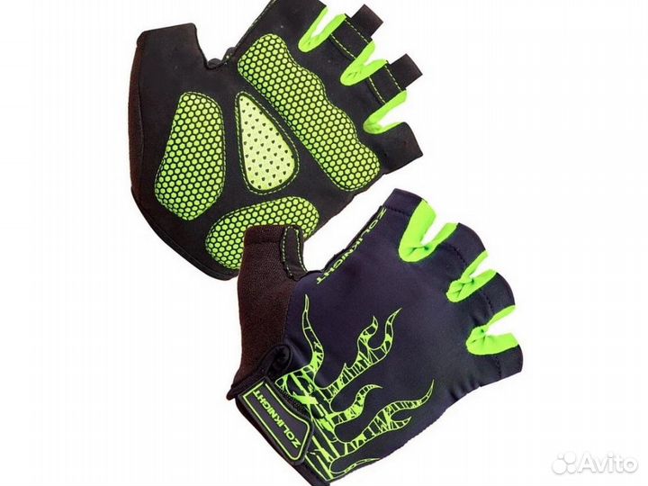 Велоперчатки ZL2313 зелёные, размер: XL