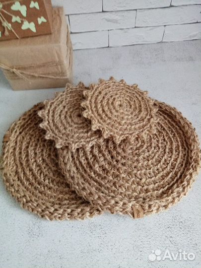 Комплект Салфеток сервировочных из джута