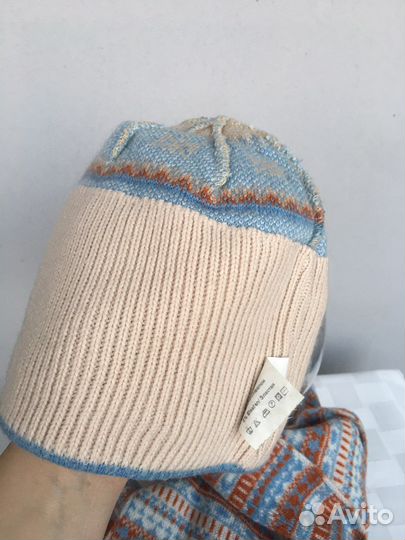 Комплект шапка и шарф женский шерсть