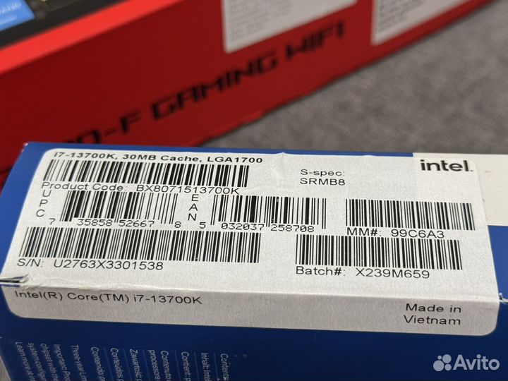 Intel core i7 13700k+ Asus strix z 690f gaming