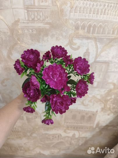 Искусственные цветы хризантемы штучно