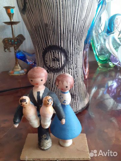 Кукла СССР деревянная