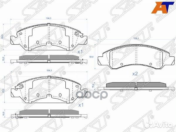 Колодки тормозные перед cadillac escalade