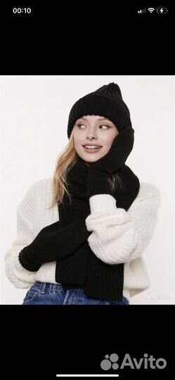 Шапка шарф варежки