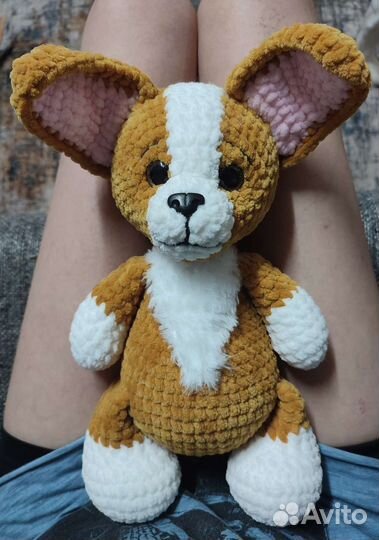 Амигуруми Вязаная игрушка собака корги
