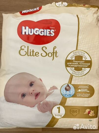 Подгузники huggies elite soft 1