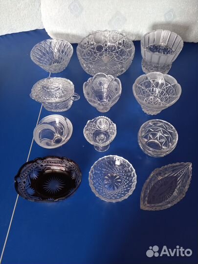 Хрусталь салатники стопки рюмки